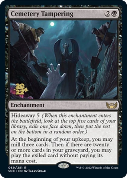 Cemetery Tampering, Prerelease Cards 69