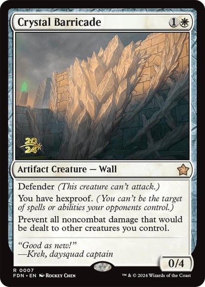 Crystal Barricade, Prerelease Cards 7