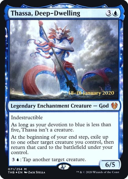 Thassa, Deep-Dwelling, Prerelease Cards 71