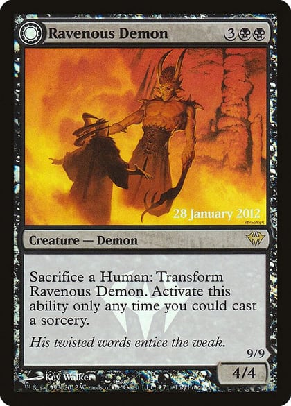 Ravenous Demon, Prerelease Cards 71