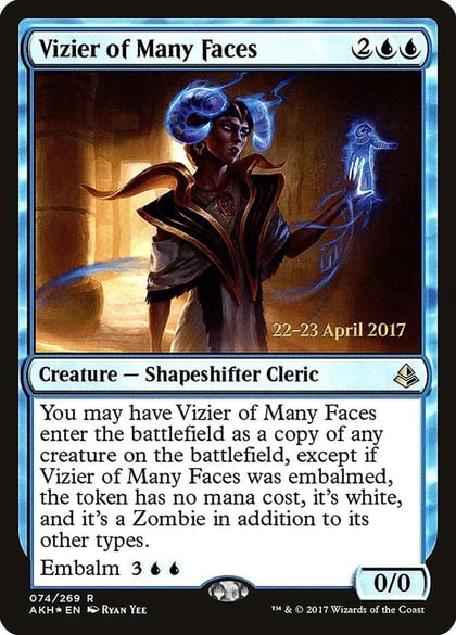 Vizier of Many Faces, Prerelease Cards 74