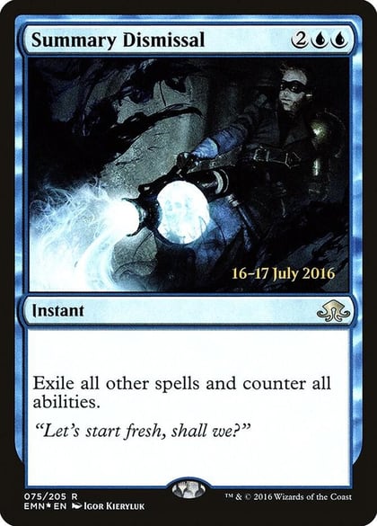 Summary Dismissal, Prerelease Cards 75