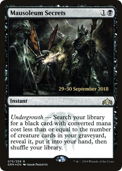 Mausoleum Secrets, Prerelease Cards 75