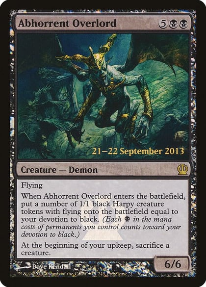 Abhorrent Overlord, Prerelease Cards 75