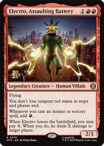 Electro, Assaulting Battery, Prerelease Cards 76