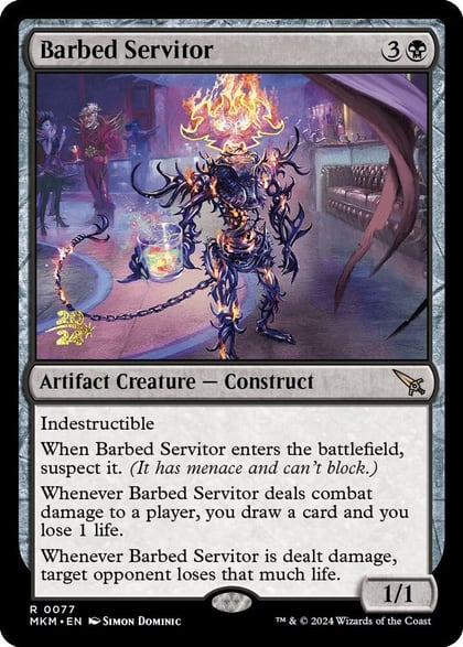 Barbed Servitor, Prerelease Cards 77
