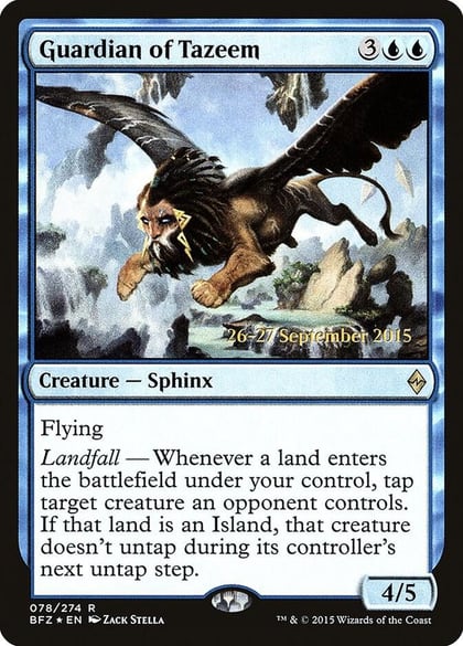 Guardian of Tazeem, Prerelease Cards 78