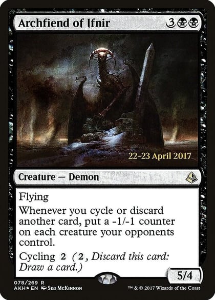Archfiend of Ifnir, Prerelease Cards 78