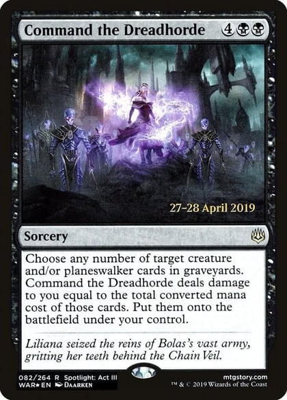 Command the Dreadhorde, Prerelease Cards 82