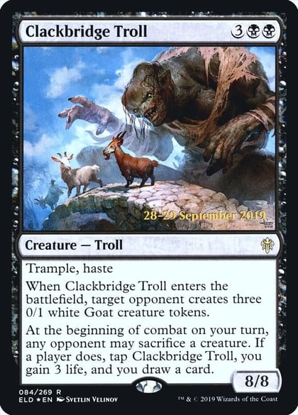 Clackbridge Troll, Prerelease Cards 84