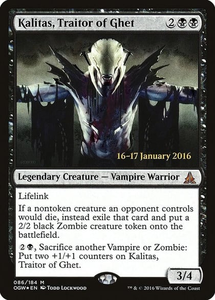 Kalitas, Traitor of Ghet, Prerelease Cards 86