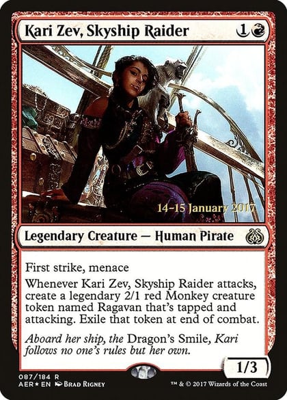 Kari Zev, Skyship Raider, Prerelease Cards 87