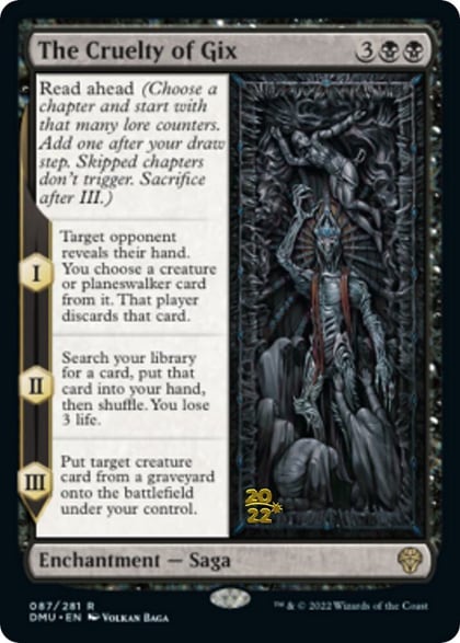The Cruelty of Gix, Prerelease Cards 87
