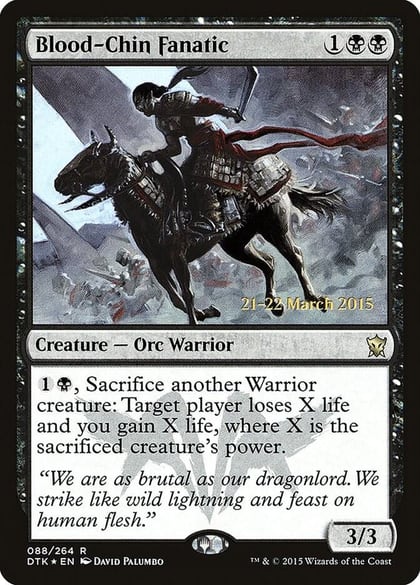 Blood-Chin Fanatic, Prerelease Cards 88