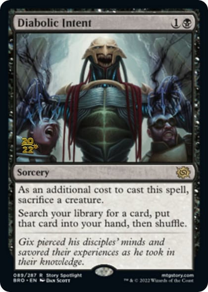 Diabolic Intent, Prerelease Cards 89