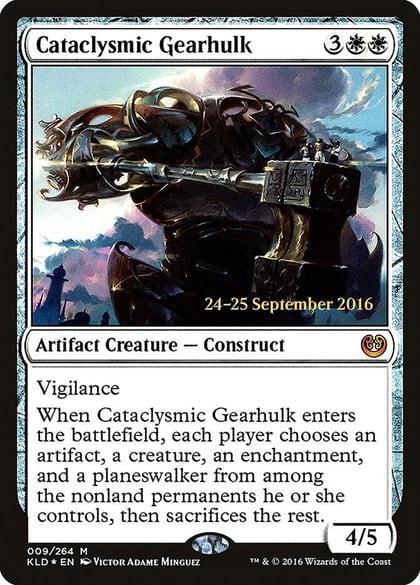 Cataclysmic Gearhulk, Prerelease Cards 9