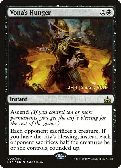 Vona's Hunger, Prerelease Cards 90