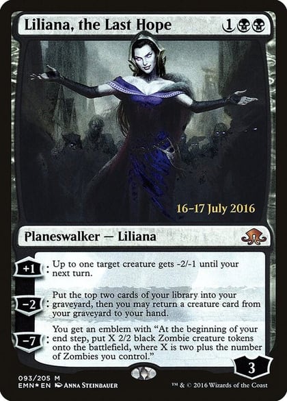 Liliana, the Last Hope, Prerelease Cards 93
