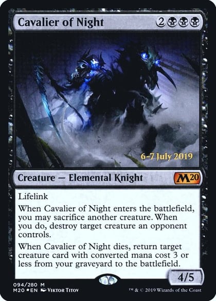 Cavalier of Night, Prerelease Cards 94