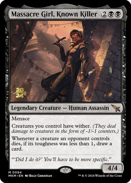 Massacre Girl, Known Killer, Prerelease Cards 94