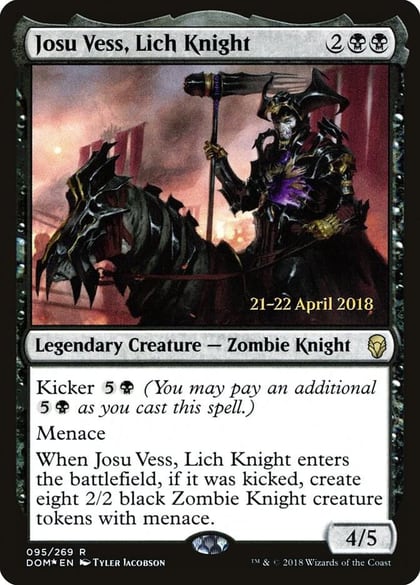 Josu Vess, Lich Knight, Prerelease Cards 95