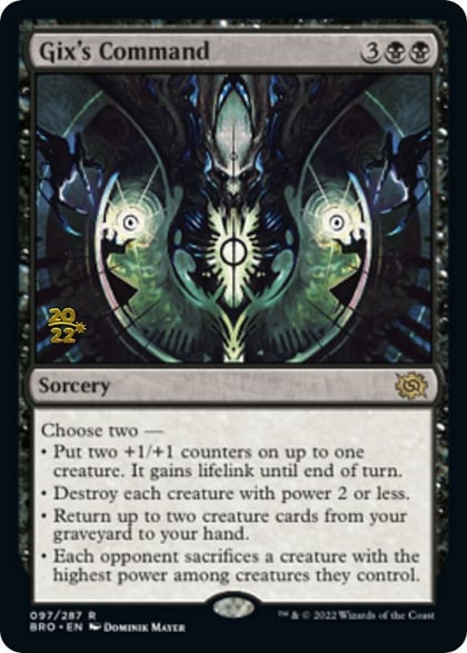 Gix's Command, Prerelease Cards 97
