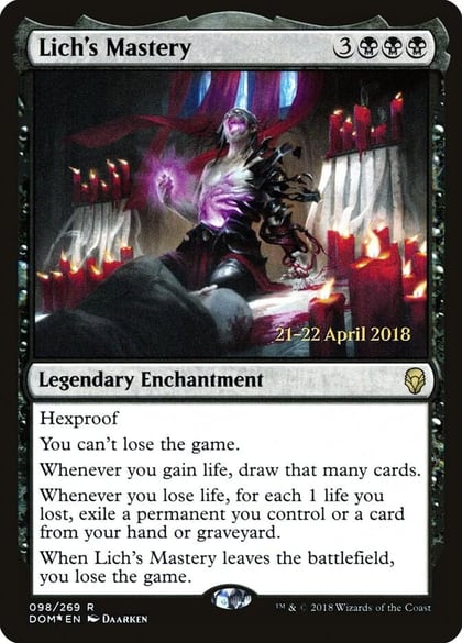 Lich's Mastery, Prerelease Cards 98
