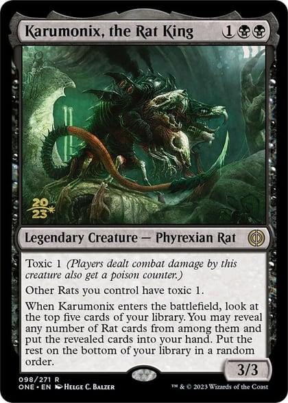 Karumonix, the Rat King, Prerelease Cards 98