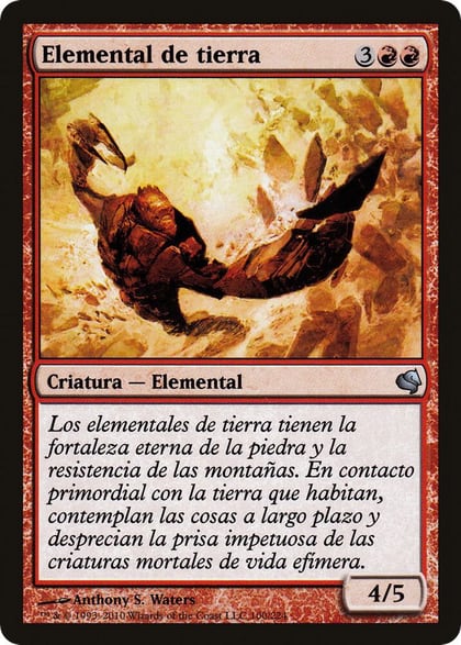 Earth Elemental (Spanish) - "Elemental de tierra", Magic Encyclopedia 2011 (Salvat) 100