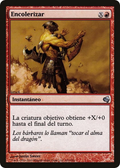 Enrage (Spanish) - "Encolerizar", Magic Encyclopedia 2011 (Salvat) 101