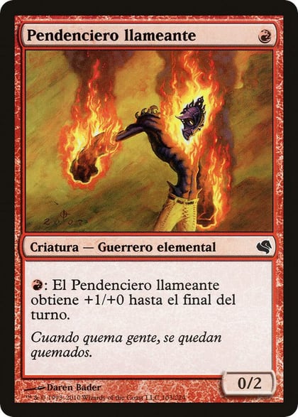Flamekin Brawler (Spanish) - "Pendenciero llameante", Magic Encyclopedia 2011 (Salvat) 103