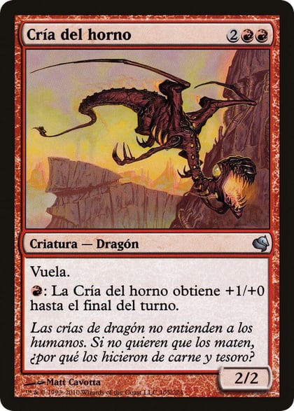 Furnace Whelp (Spanish) - "Cria del horno", Magic Encyclopedia 2011 (Salvat) 105