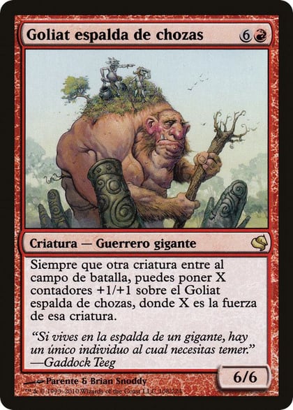 Hamletback Goliath (Spanish) - "Goliat espalda de chozas", Magic Encyclopedia 2011 (Salvat) 108