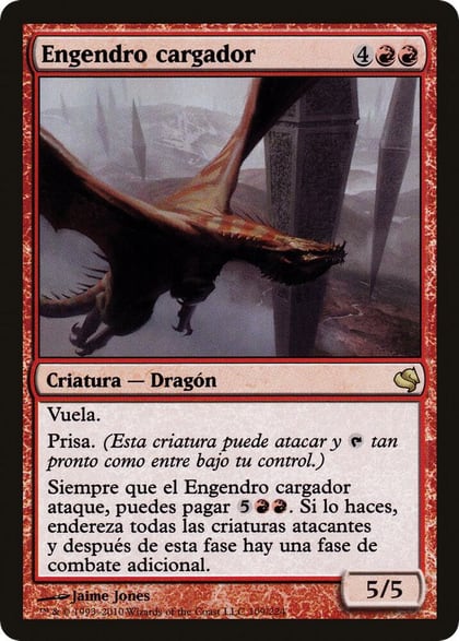 Hellkite Charger (Spanish) - "Engendro cargador", Magic Encyclopedia 2011 (Salvat) 109