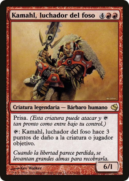 Kamahl, Pit Fighter (Spanish) - "Kamahl, luchador del foso", Magic Encyclopedia 2011 (Salvat) 114