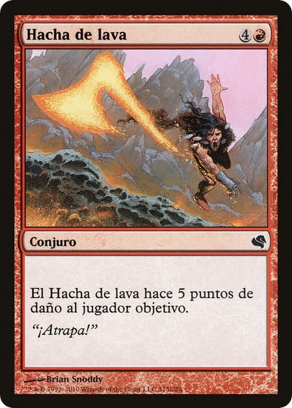 Lava Axe (Spanish) - "Hacha de lava", Magic Encyclopedia 2011 (Salvat) 115