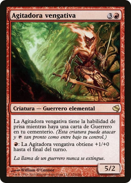 Vengeful Firebrand (Spanish) - "Agitadora vengativa", Magic Encyclopedia 2011 (Salvat) 122
