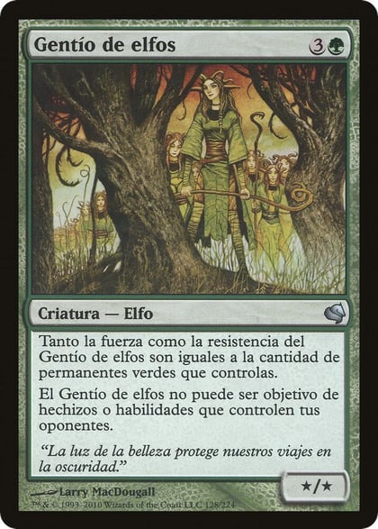 Drove of Elves (Spanish) - "Gentio de elfos", Magic Encyclopedia 2011 (Salvat) 128