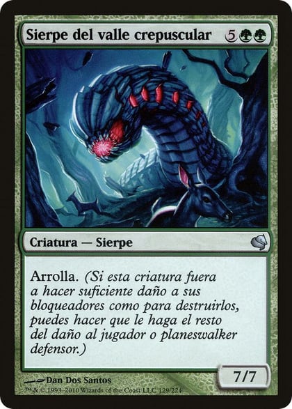 Duskdale Wurm (Spanish) - "Sierpe del valle crepuscular", Magic Encyclopedia 2011 (Salvat) 129