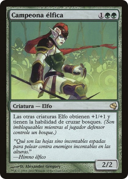 Elvish Champion (Spanish) - "Campeona elfica", Magic Encyclopedia 2011 (Salvat) 131