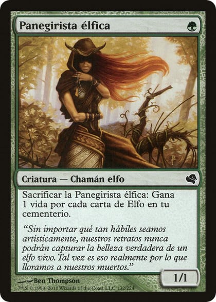 Elvish Eulogist (Spanish) - "Panegirista elfica", Magic Encyclopedia 2011 (Salvat) 132