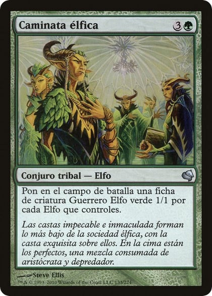 Elvish Promenade (Spanish) - "Caminata elfica", Magic Encyclopedia 2011 (Salvat) 133