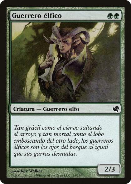 Elvish Warrior (Spanish) - "Guerrero elfico", Magic Encyclopedia 2011 (Salvat) 135