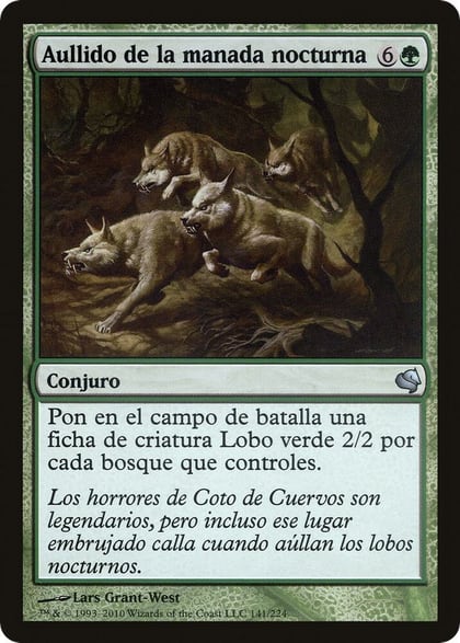 Howl of the Night Pack (Spanish) - "Aullido de la manada nocturna", Magic Encyclopedia 2011 (Salvat) 141
