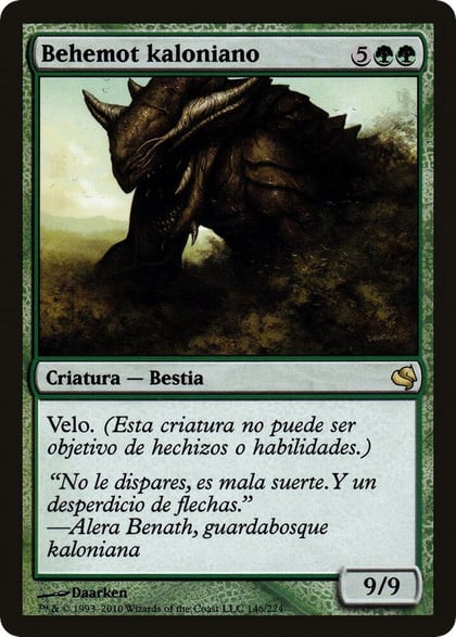 Kalonian Behemoth (Spanish) - "Behemot kaloniano", Magic Encyclopedia 2011 (Salvat) 146