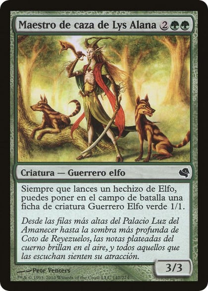 Lys Alana Huntmaster (Spanish) - "Maestro de caza de Lys Alana", Magic Encyclopedia 2011 (Salvat) 147