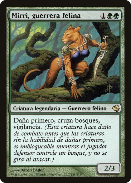 Mirri, Cat Warrior (Spanish) - "Mirri, guerrera felina", Magic Encyclopedia 2011 (Salvat) 148