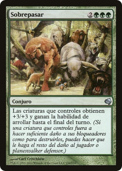 Overrun (Spanish) - "Sobrepasar", Magic Encyclopedia 2011 (Salvat) 154