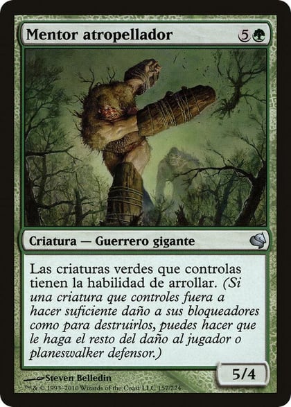 Roughshod Mentor (Spanish) - "Mentor atropellador", Magic Encyclopedia 2011 (Salvat) 157