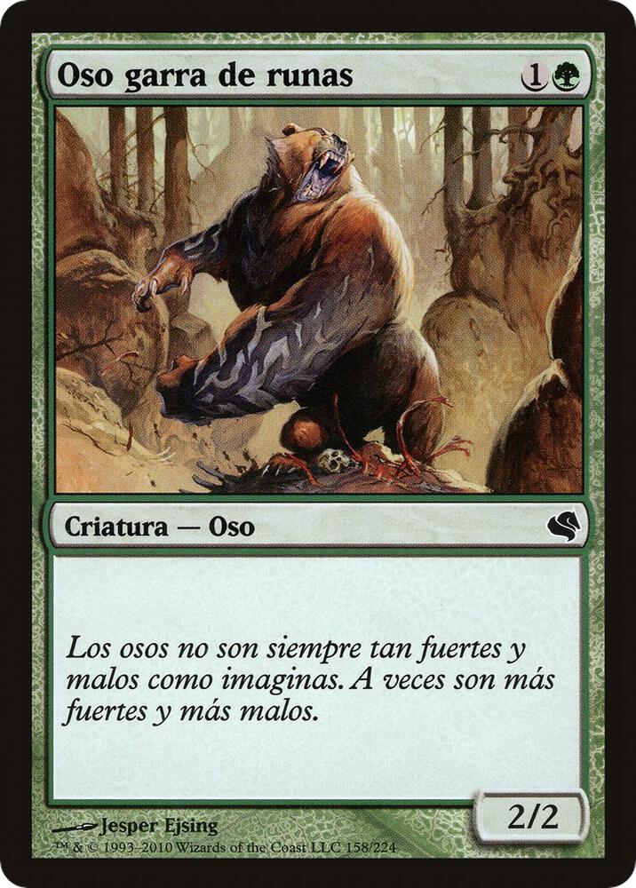 Runeclaw Bear (Spanish) - "Oso garra de runas", Magic Encyclopedia 2011 (Salvat) 158